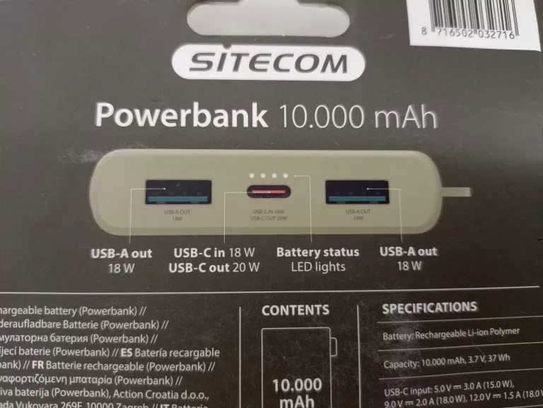 POWERBANK 10000MAH SITECOM