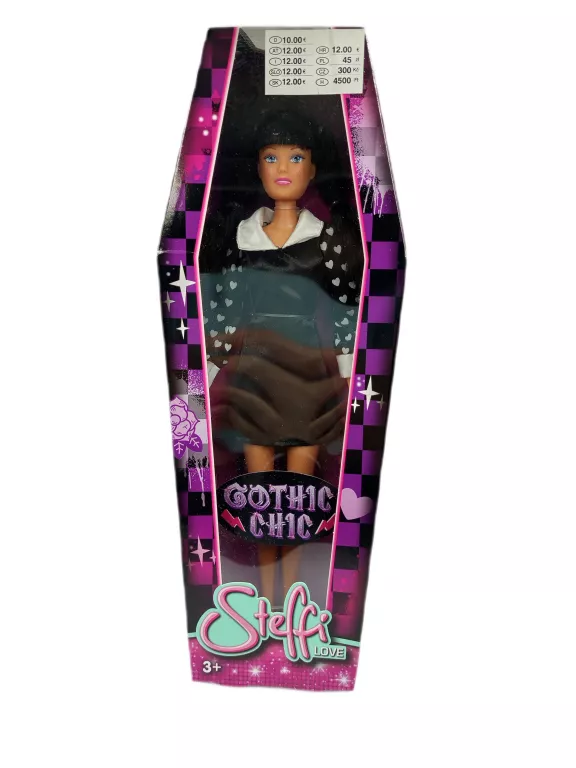 LALKA STEFFI LOVE GHOTIC CHIC LALKA SIMBA 30CM CZARNE UBRANKO