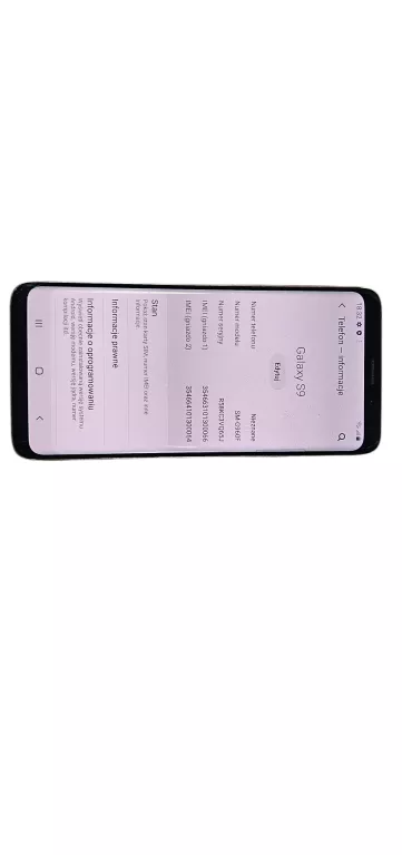 TELEFON SAMSUNG GALAXY S9 ZBITE PLECKI