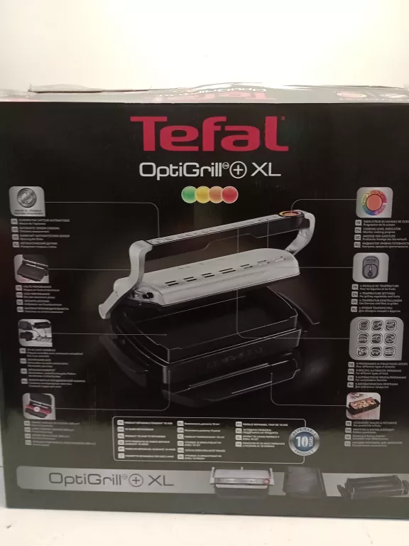 GRILL ELEKTRYCZNY TEFAL GC7228 OPTIGRILL+ XL Z AUTOMATYCZNYMI PROGRAMAMI
