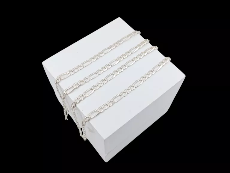 SREBRNY ŁAŃCUSZEK SPLOT FIGARO W: 6,35 G PR. 925 DŁ. 55 CM