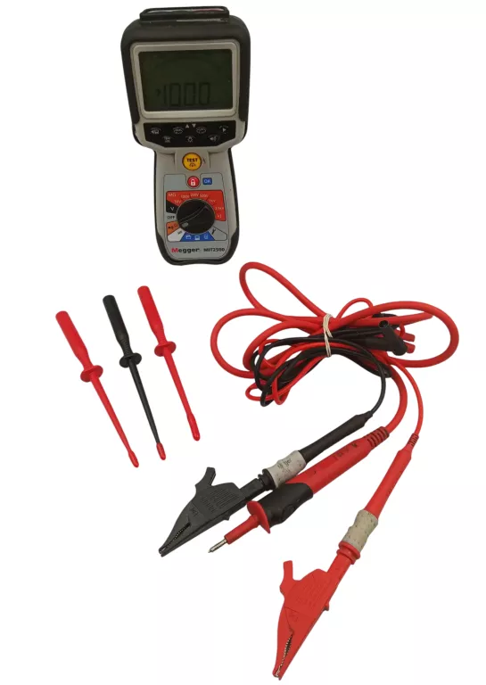 TESTER MEGGER MIT2500 MIERNIK  REZYSTANCJI IZOLACJI + PRZEWODY