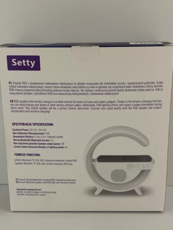 GŁOŚNIK BT Z ŁADOWARKĄ INDUKCYJNĄ SETTY Z-MUN-6