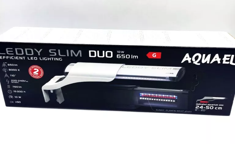 AQUAEL LEDDY SLIM DUO DO MAŁYCH AKWARIÓW LAMPA LED 10W CZARNA