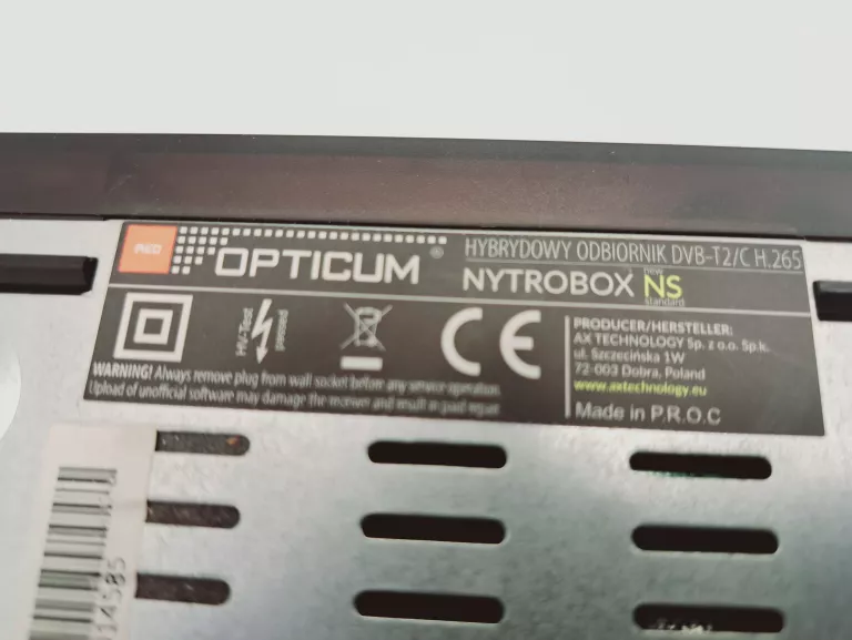 DEKODER OPTICUM NYTRO BOX NS DVBT2