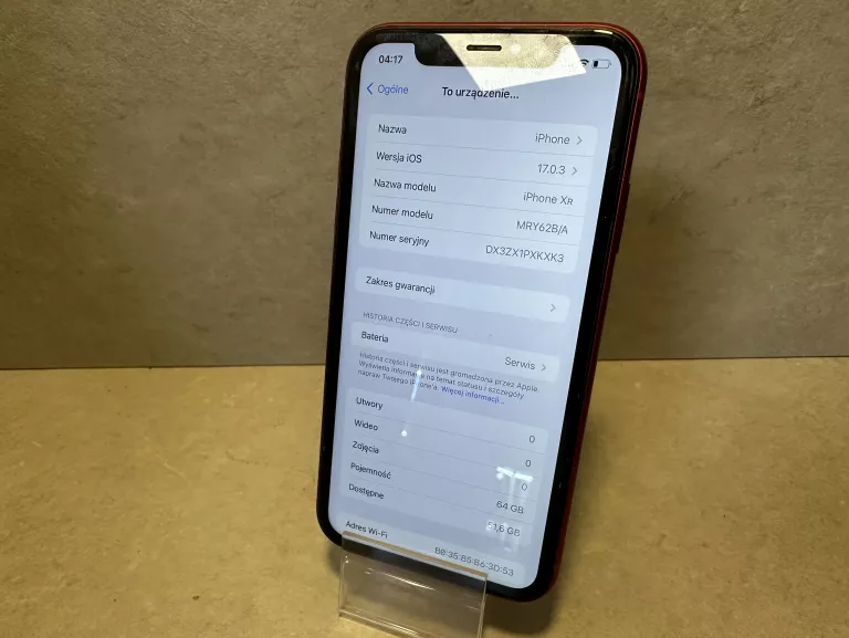 TELEFON IPHONE XR 79% CZERWONY