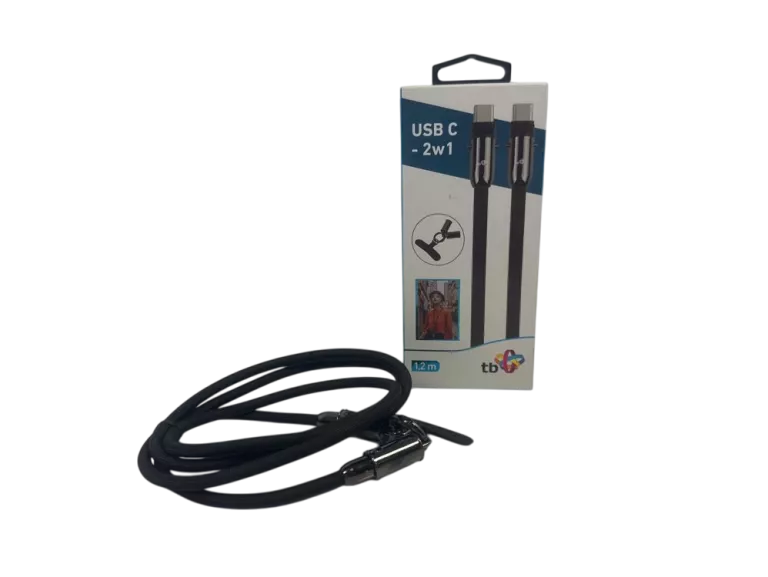 GRUBY TB KABEL 2W1 USB C SMYCZ 1.2 M CZARNY