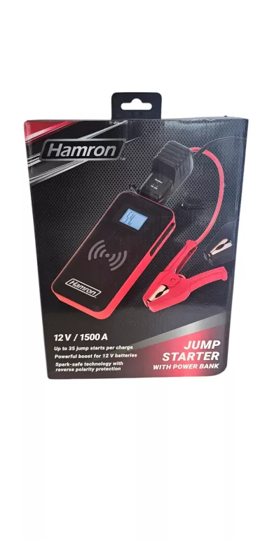 ROZRUSZNIK SAMOCHODOWY Z POWERBANKIEM HAMRON 12V/1500A