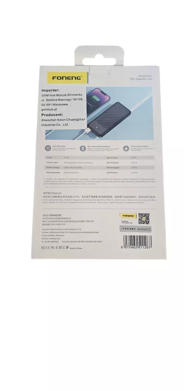 POWERBANK FONENG PX109 10.000MAH