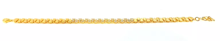 ZŁOTA BRANSOLETKA W TRÓJKĄTY Z CYRKONIA PRP.585 19,5 CM 5,95 G.