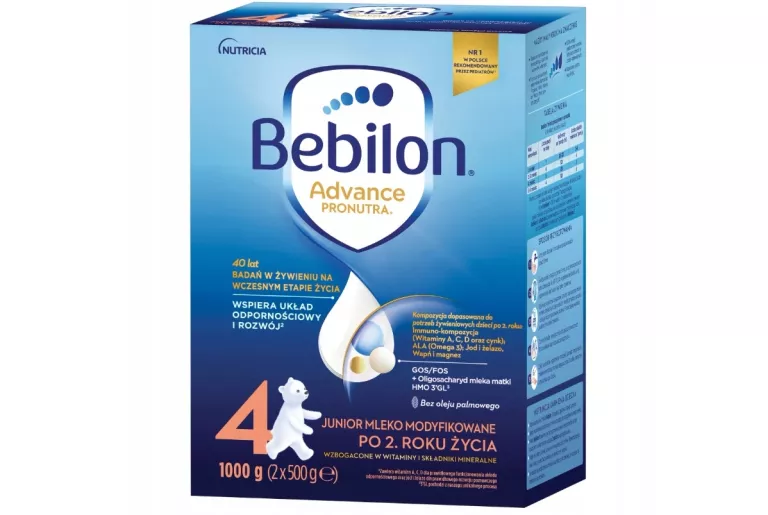 BEBILON 4 ADVANCE PRONUTRA JUNIOR FORMUŁA NA BAZIE MLEKA PO 2. ROKU 1000G