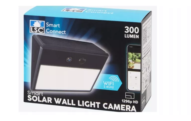 KAMERA NAŚCIENNA LSC Z LAMPĄ SOLARNĄ 300 LM 1296P HD