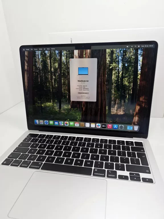 LAPTOP APPLE MACBOOK AIR 2022 M2 A2681 8/256GB