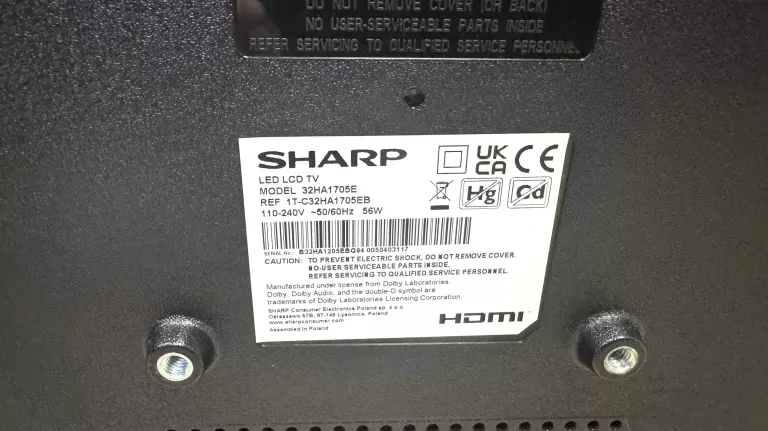 TELEWIZOR LED SHARP 32HA1705E 32" HD READY