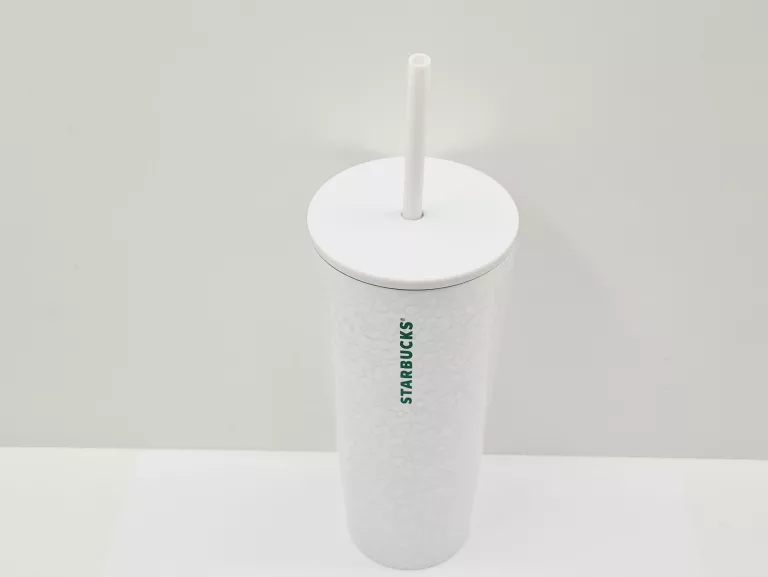 KUBEK ZE SŁOMKĄ STARBUCKS 473ML SZARY