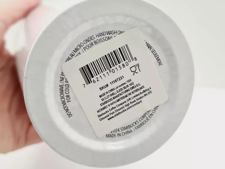 KUBEK ZE SŁOMKĄ STARBUCKS 473ML SZARY