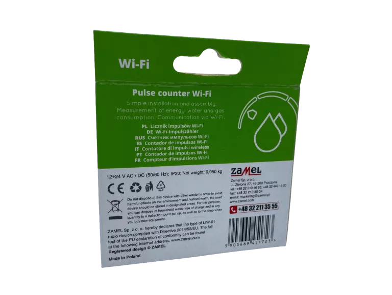 LICZNIK IMPULSÓW WIFI ZAMEL SUPLA LIW-01