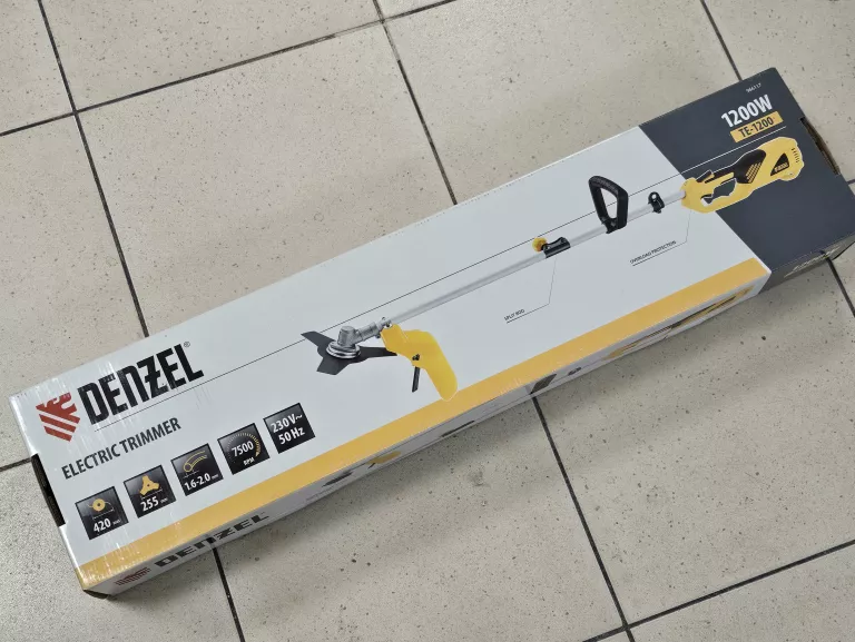 KOSA ELEKTRYCZNA, KOSIARKA, PODKASZARKA DO TRAWY, 1200 W, 38 CM - DENZEL
