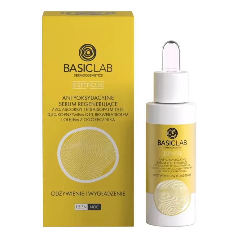 BASICLAB ANTYOKSYDACYJNE SERUM REGENERUJĄCE ODŻYWIENIE I WYGŁADZENIE 30ML