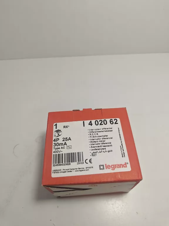 LEGRAND RX3 WYŁĄCZNIK RÓŻNICOWOPRĄDOWY 4P 25A 30MA