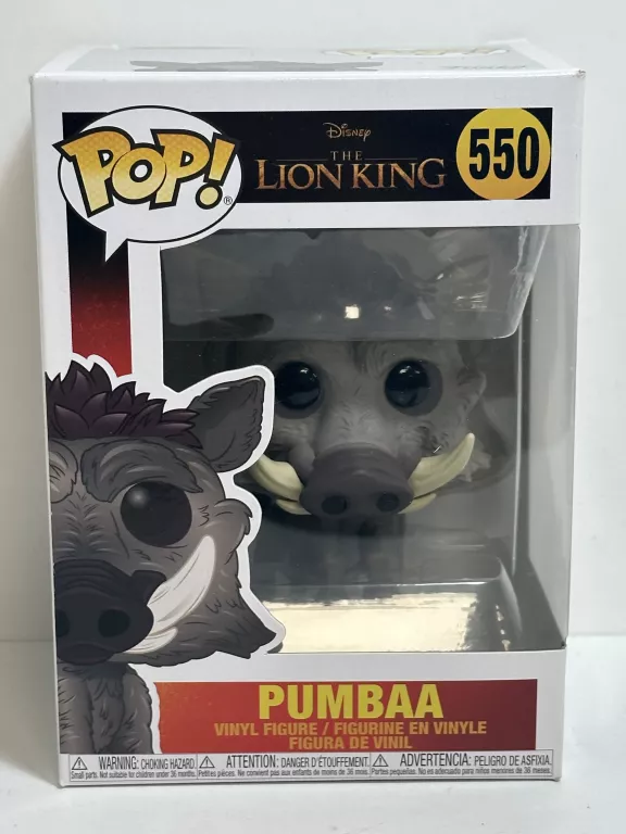 FUNKO POP! DISNEY, FIGURKA KOLEKCJONERSKA, LION KING, PUMBAA, 550