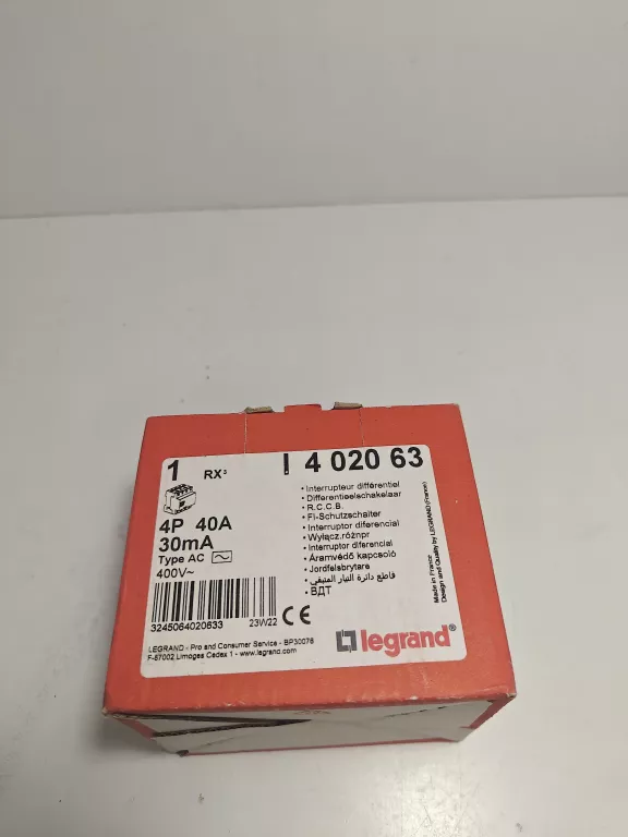LEGRAND RX3 WYŁĄCZNIK RÓŻNICOWOPRĄDOWY 40A OKAZJA!