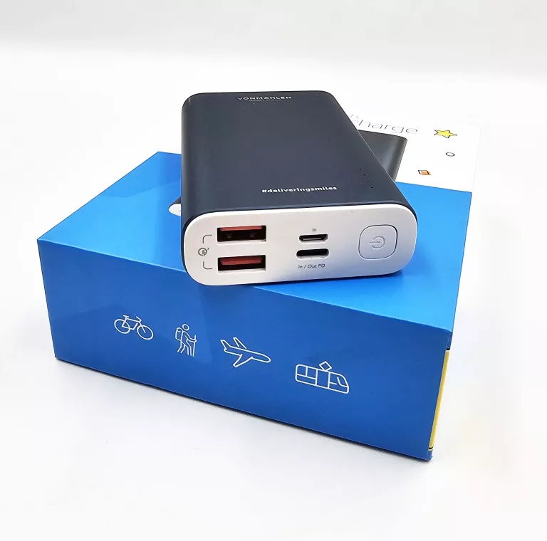 POWERBANK VONMAHLEN VM-EVG-01 / 10000 MAH / SZARY / KOMPLET