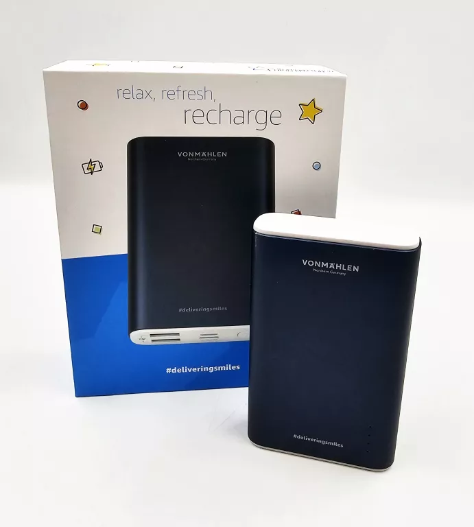 POWERBANK VONMAHLEN VM-EVG-01 / 10000 MAH / SZARY / KOMPLET