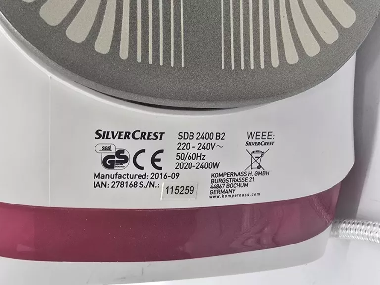 ŻELAZKO SILVERCREST SDB 2400 W