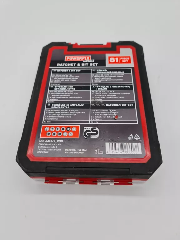 ZESTAW BITÓW Z GRZECHOTKĄ POWERFIX 81 ELEMENTÓW