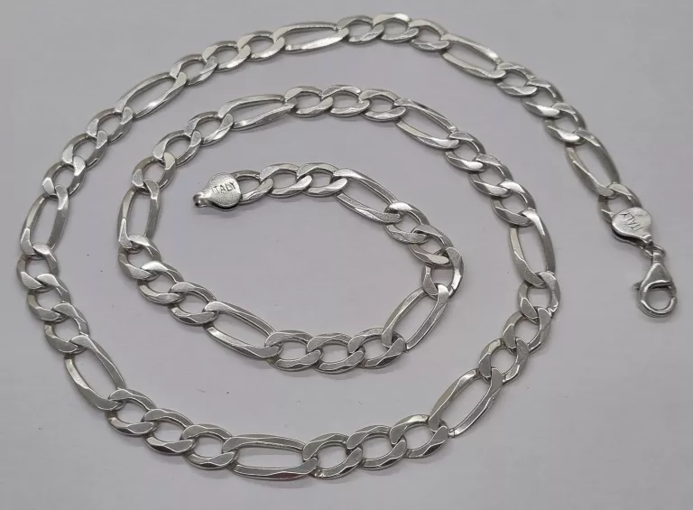 SREBRNY ŁAŃCUSZEK PANCERKA 925 - 31,50GR - 59,5 CM