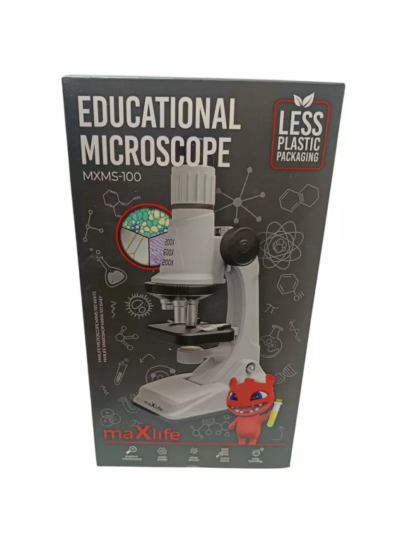 MAXLIFE MIKROSKOP EDUKACYJNY BIAŁY MXMS-100