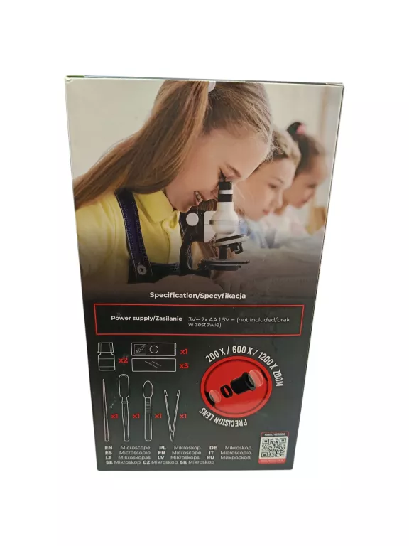 MAXLIFE MIKROSKOP EDUKACYJNY BIAŁY MXMS-100
