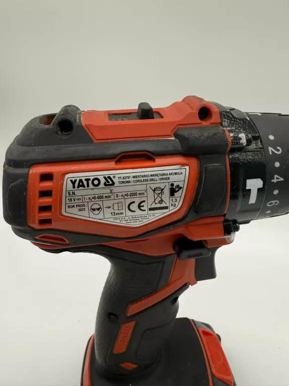 WIERTARKO-WKRĘTARKA YATO YT-82797 + 3X AKU 2.0AH + ŁADOWARKA