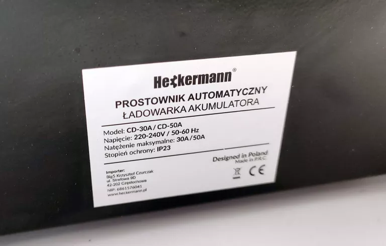 PROSTOWNIK SAMOCHODOWY HECKERMANN 50A CZERWONY