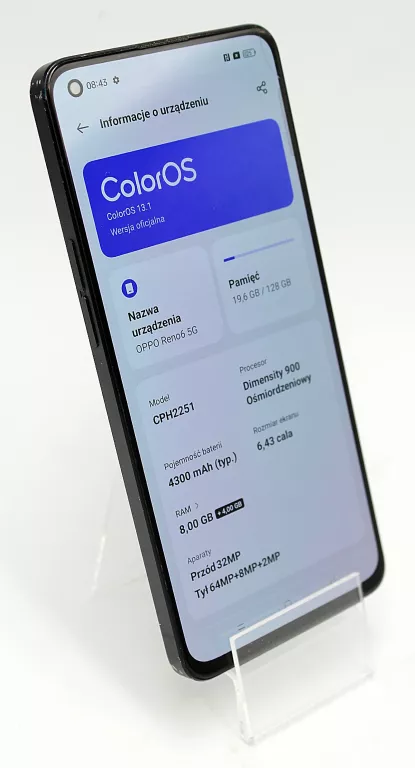 TELEFON OPPO RENO 6 5G (CPH2251) 8+128GB CZARNY