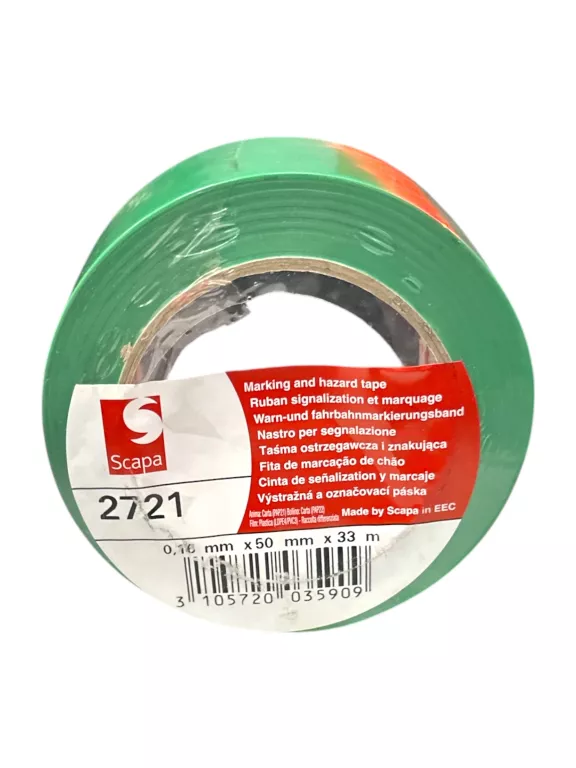TAŚMA OSTRZEGAWCZA SCAPA 2721 ZIELONA 50 MM X 33M