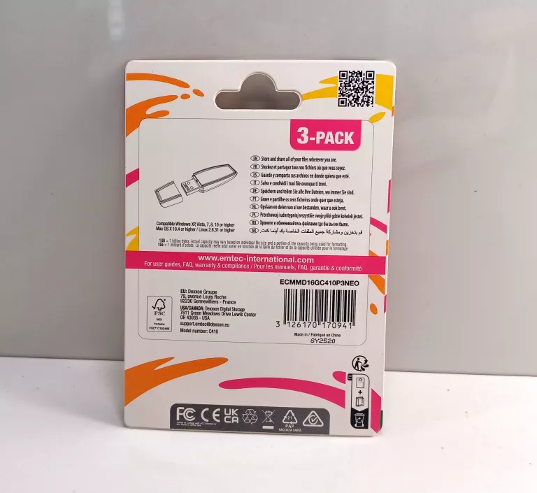PENDRIVE EMTEC NEON 16 GB 3PACK #IGŁA