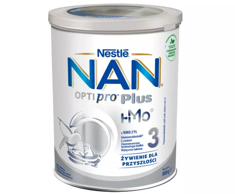 NAN OPTIPRO PLUS 3 HMO PRODUKT NA BAZIE MLEKA DLA MAŁYCH DZIECI 800 G