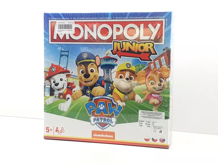 GRA PLANSZOWA MONOPOLY JUNIOR PSI PATROL HASBRO #FOLIA