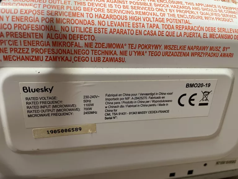 MIKROFALÓWKA BLUESKY BIAŁA