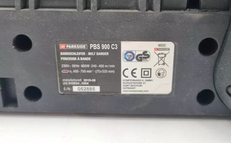 SZLIFIERKA TAŚMOWA PARKSIDE PBS 900 C3