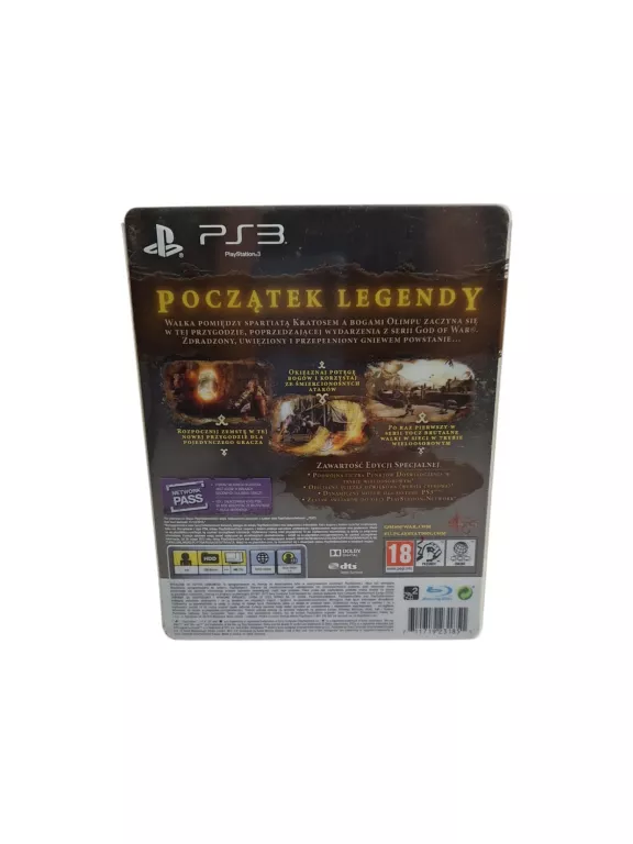 GOD OF WAR WSTĄPIENIE PL DUBBING PS3 - EDYCJA SPECJALNA STEELBOOK
