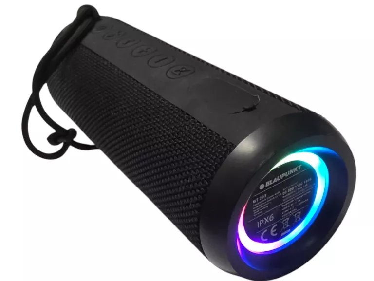 GŁOŚNIK PRZENOŚNY BLUETOOTH BLAUPUNKT BT 203 PODŚWIETLENIE RGB