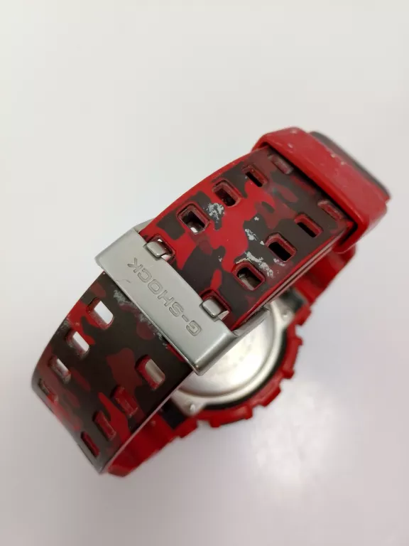 ZEGAREK MĘSKI CASIO G-SHOCK GA-100CM MORO CZERWONY CZARNY