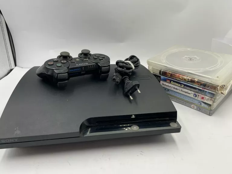 KONSOLA SONY PS3 GRY, PAD, KABLE
