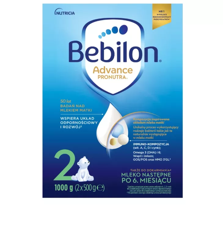 BEBILON 2 ADVANCE PRONUTRA MLEKO NASTĘPNE 1000 G