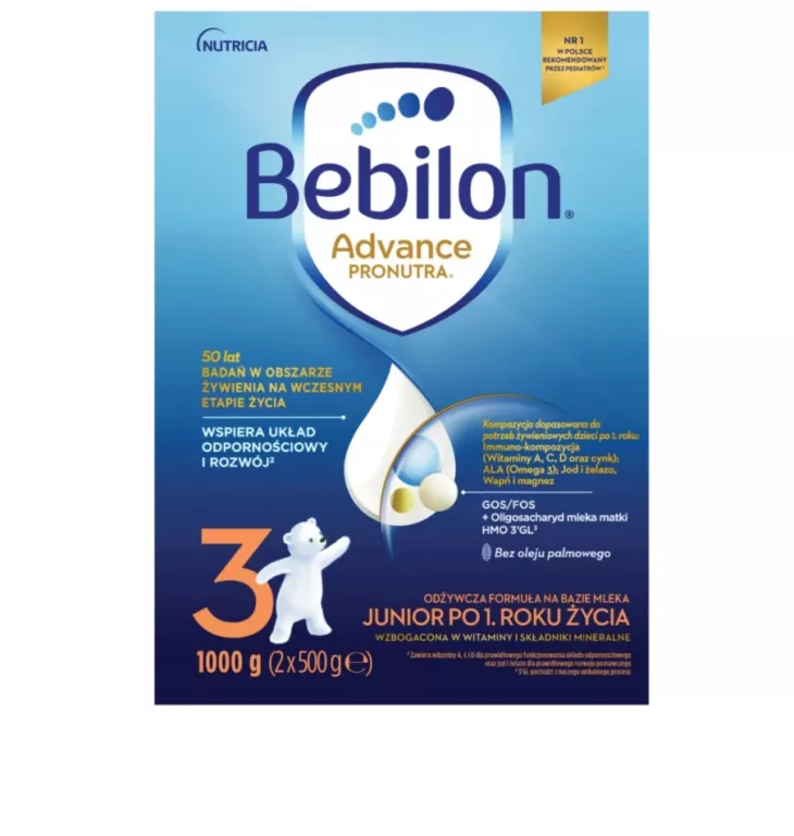 BEBILON 3 ADVANCE PRONUTRA JUNIOR PO 1 ROKU 1000 G