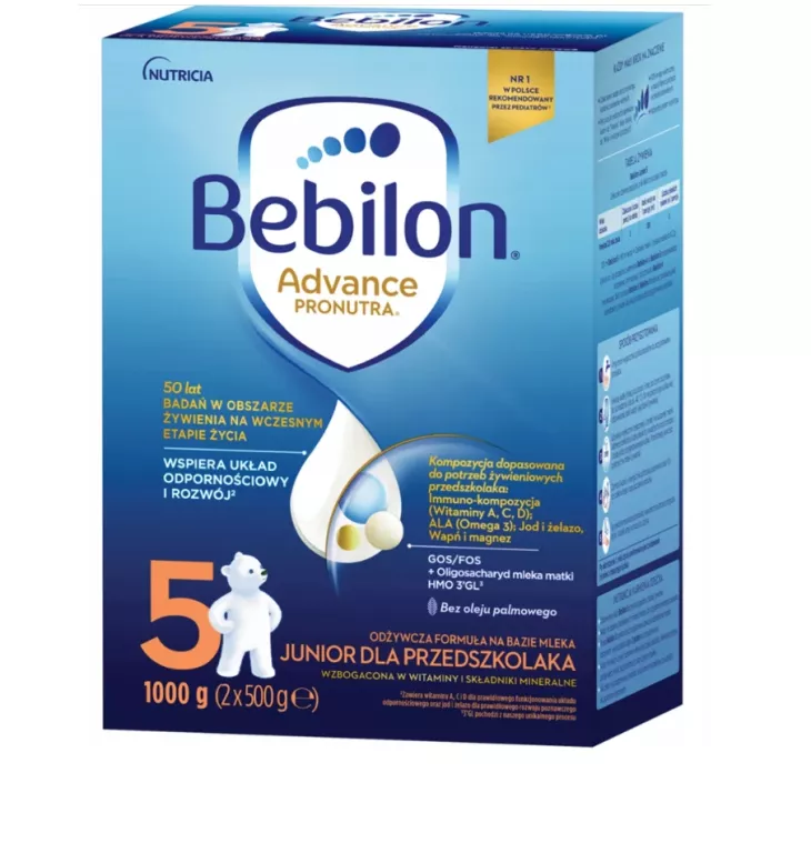 BEBILON 5 ADVANCE PRONUTRA JUNIOR NA BAZIE MLEKA DLA PRZEDSZKOLAKA, 1000 G