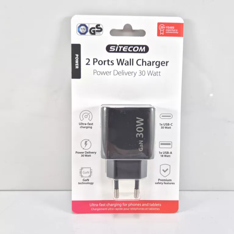 ŁADOWARKA SIECIOWA 2 PORTY SITECOM 30W